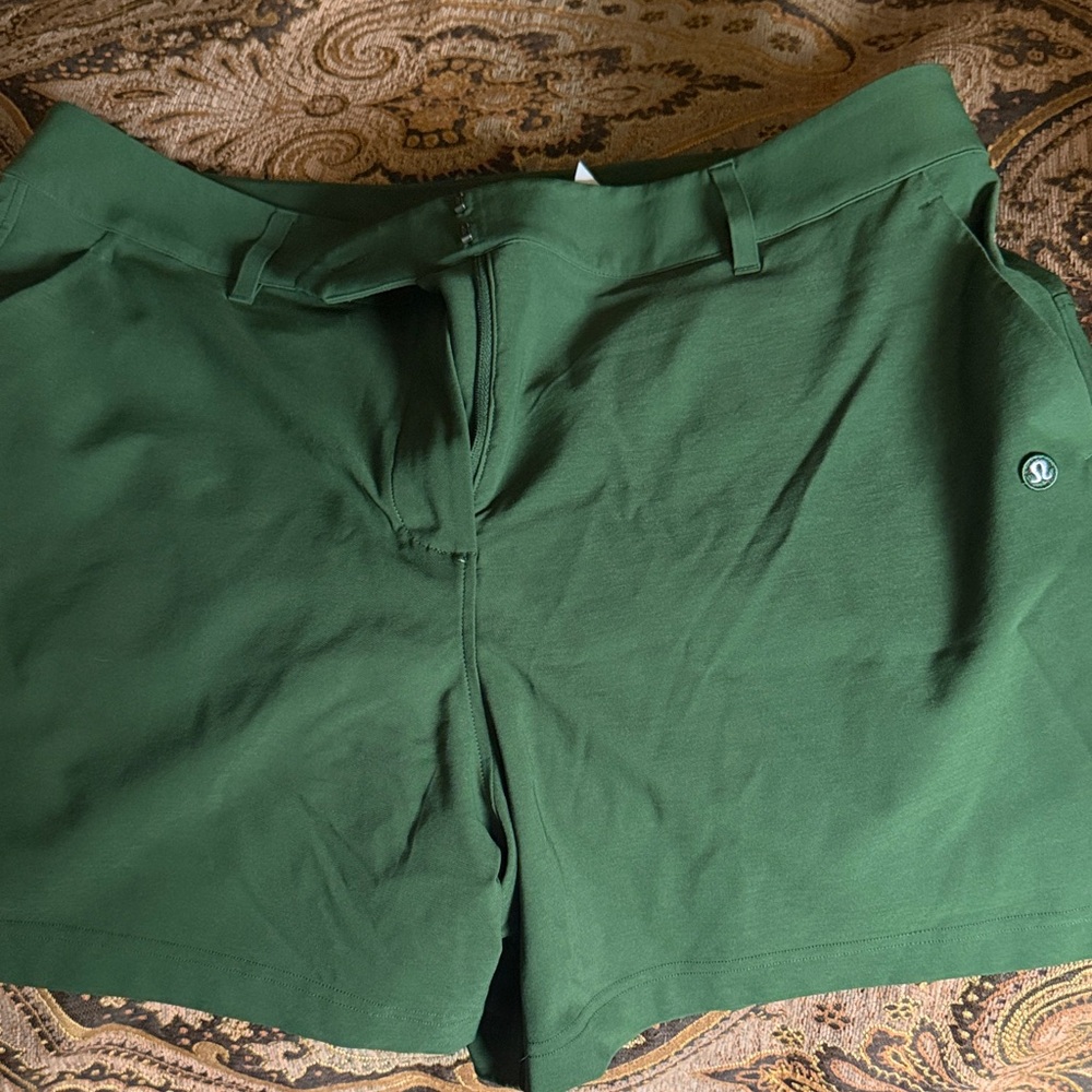 lululemon athletica Olive Green High-Waist Shorts